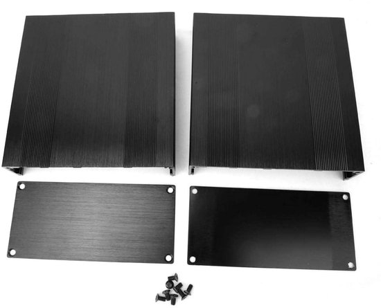 MK Stoer - Aluminium koelbox - Elektronische doos - Gesplitste behuizing - 1,25-1,5 mm baffle-dikte - GPS-analyserbehuizing - HIFI-versterker - Doe-het-zelf - Geschikt voor DIY projecten - Zilveren model, 68 x 145 x 150mm — afbeelding 3