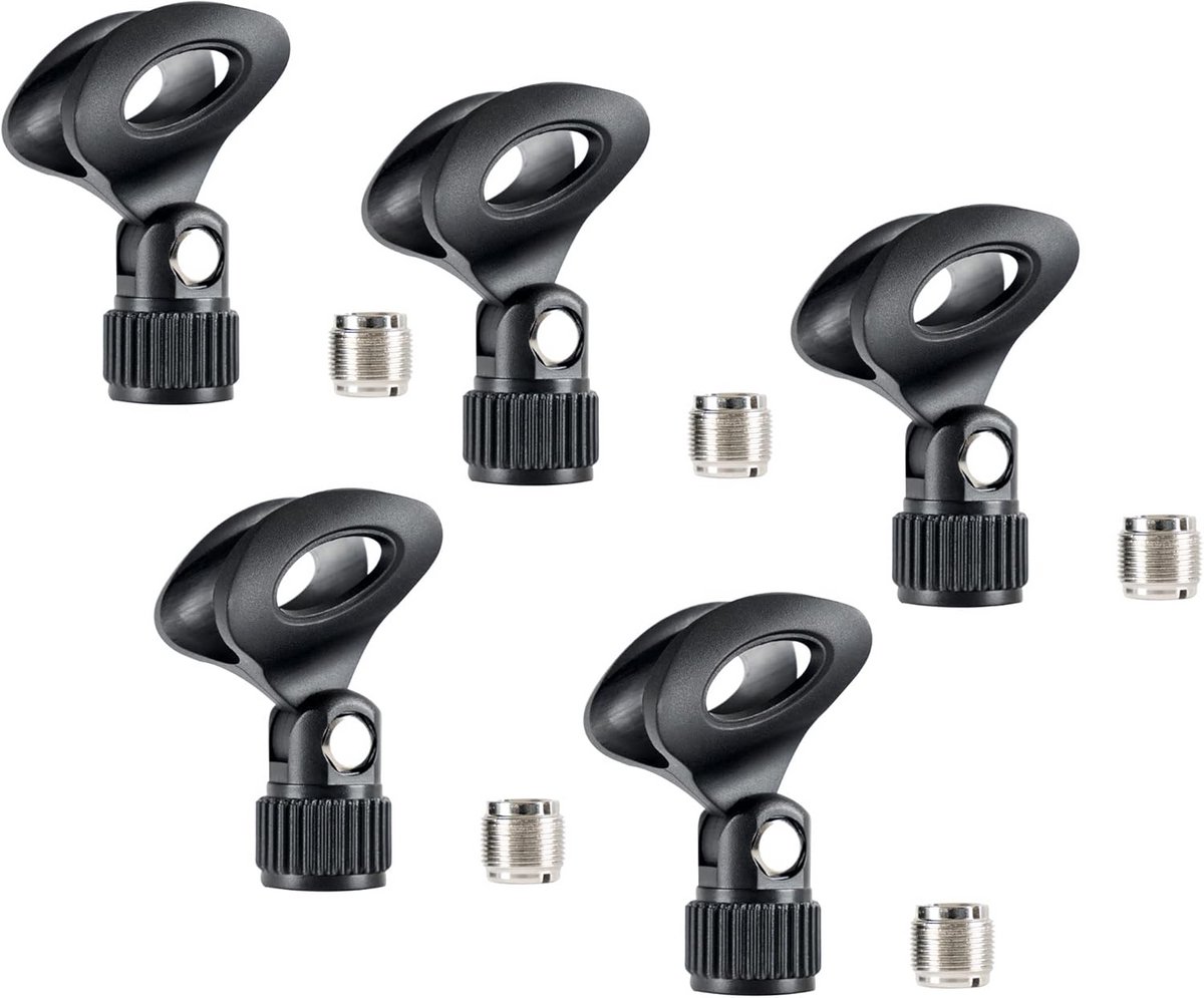 Microfoonklem Neopreen Standaard 5x Set - Universeel Geschikt voor Microfoons 25-35mm
