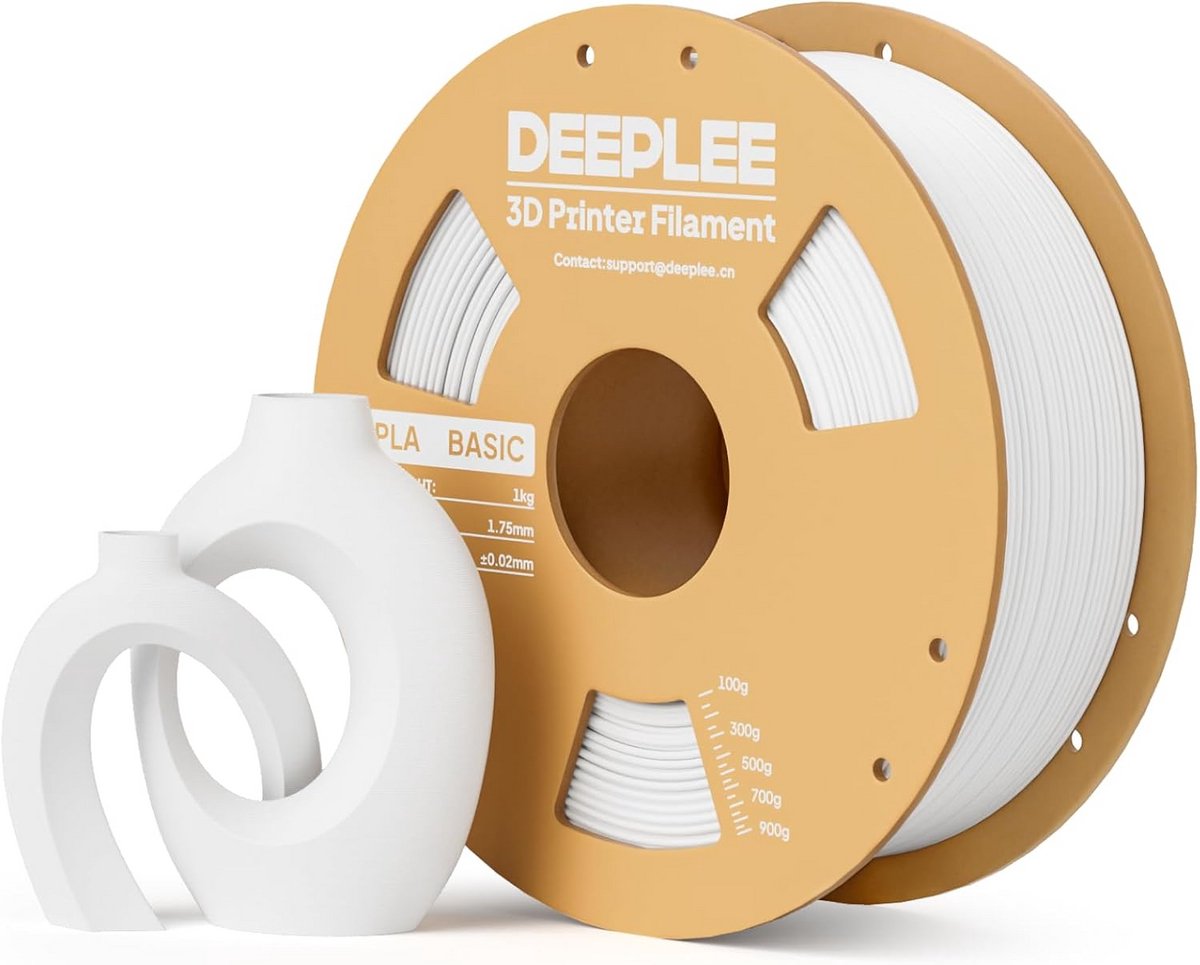 PLA Basis Spoel 1kg Wit 1.75mm voor 3D Printers - Hoge Precisie en Sterkte