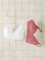 Vertbaudet Set - 2 delig - behas - zwangerschaps - borstvoeding - triangel - biologisch katoen