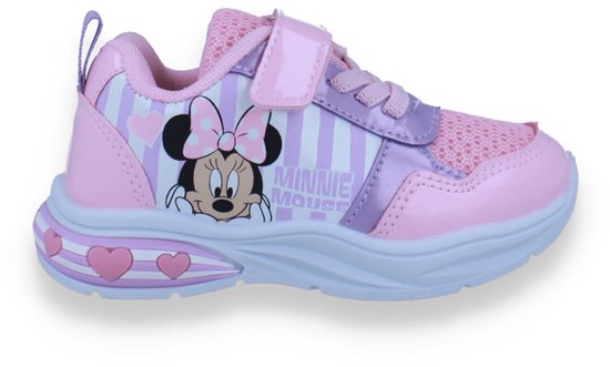 Minnie Mouse Meisjes Sneaker Roze Met Lichtjes | Rose | Taille: 25