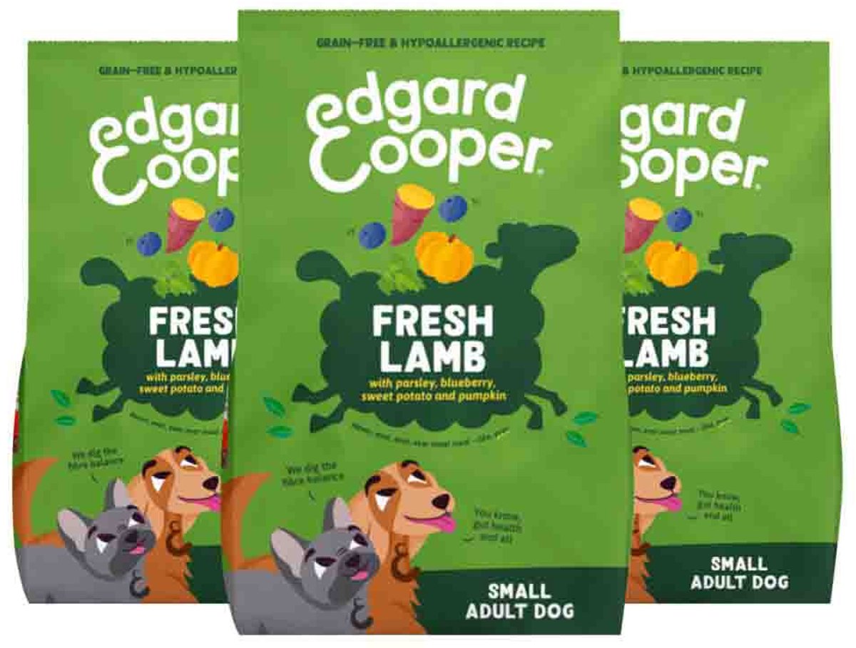 Edgard & Cooper Hondenvoer Droog Adult Small Lam - 3 x 3 kg - Voordeelverpakking