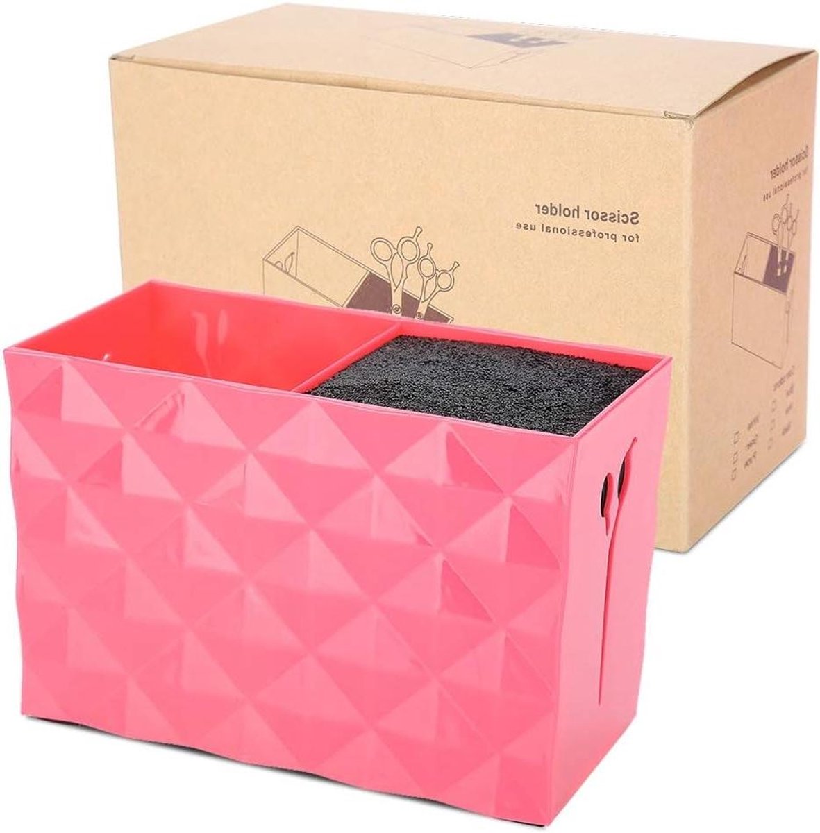 Kappersgereedschap Opbergdoos: Schaar, Kam, Haarclip Organizer - Rood, Praktisch en Stijlvol