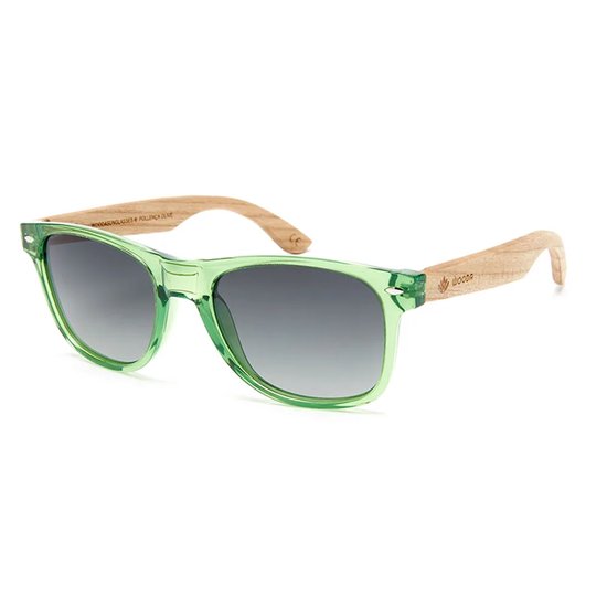 Wooda® Zonnebril Wayfarer - Olijf Transparant - Gepolariseerd - Wooda Pollença Olive Gris van Wooda — afbeelding 2