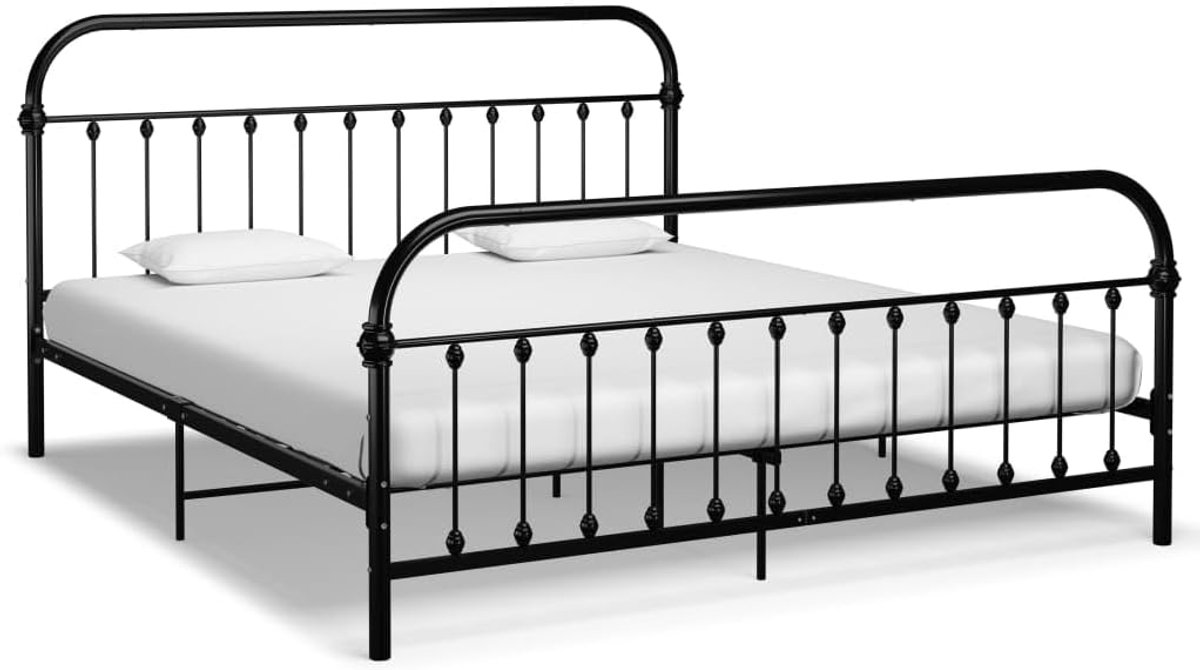Bedframe Metaal - Slaapkamer Meubel - Goede Nachtrust - Solide Metalen Frame - 180x200 cm - Zwart