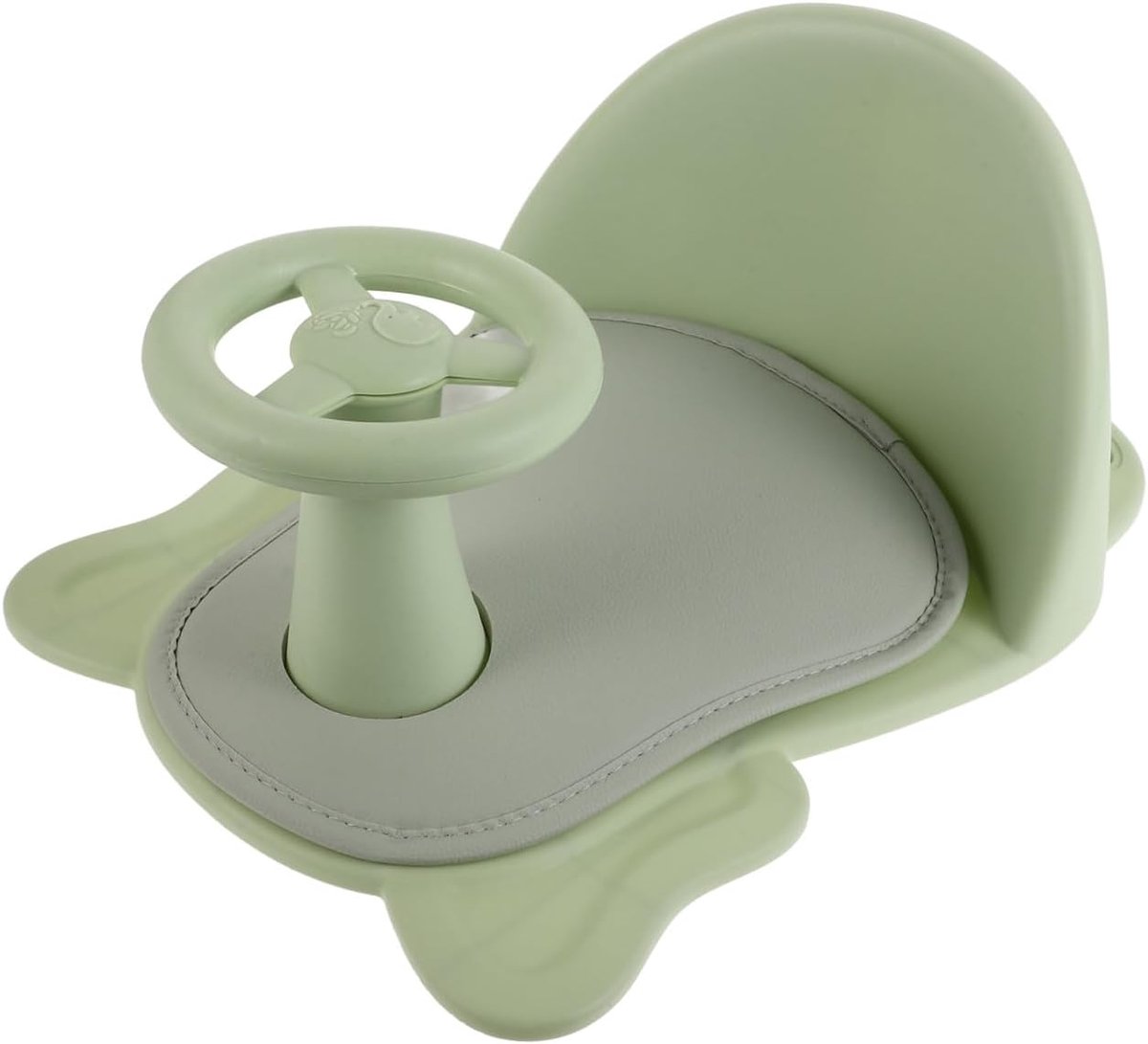 Baby Badzitje - Baby Zwemstoel - Veilig Baden - Antislip Zuignappen - 38.5x28.3x16.3cm - Lichtgroen