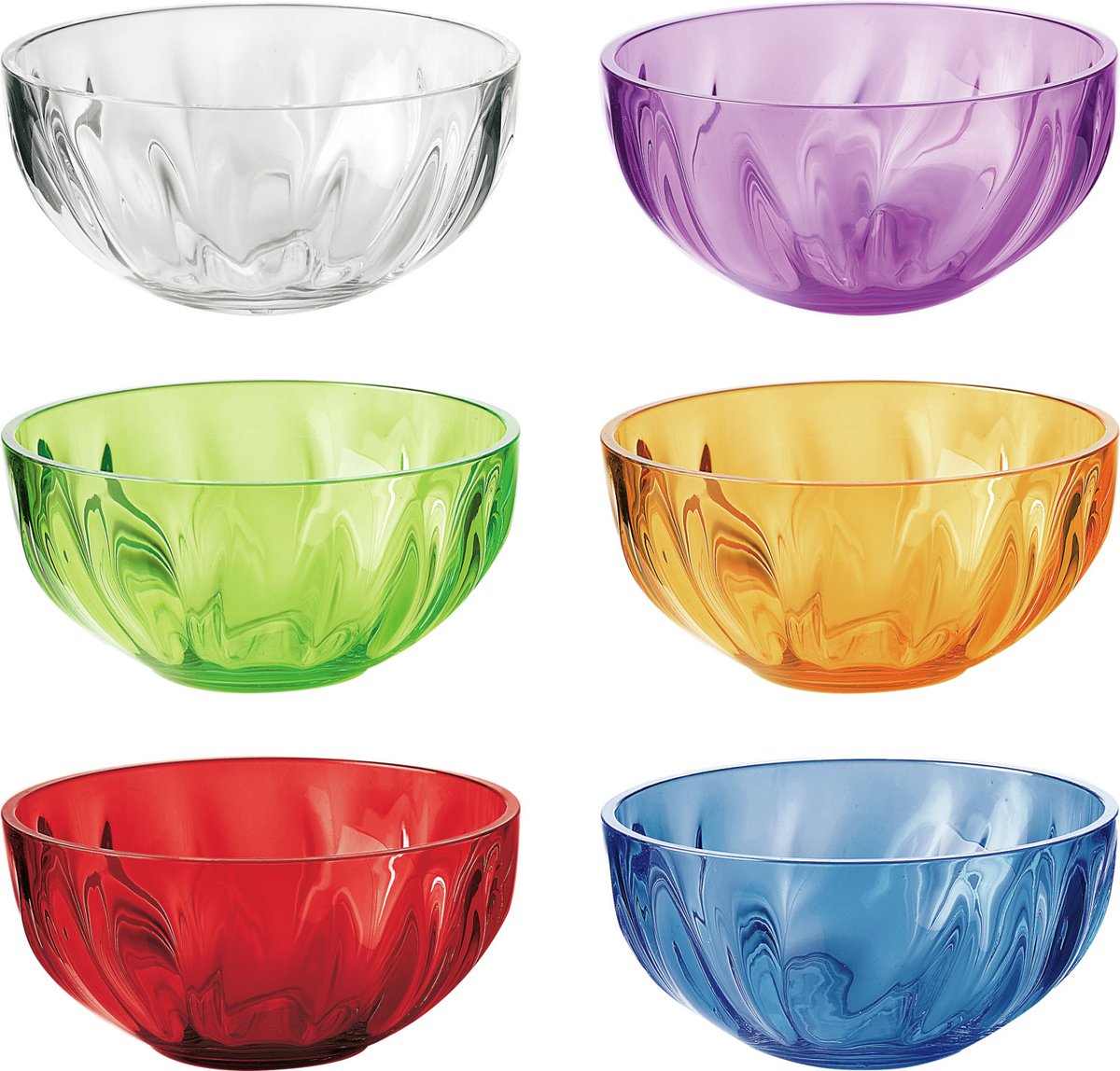 Fratelli Guzzini 20085852 eetschaal Saladeschaal 0,25 l Rond Styreenacrylonitriel (SAN) Verschillende kleuren 6 stuk(s)