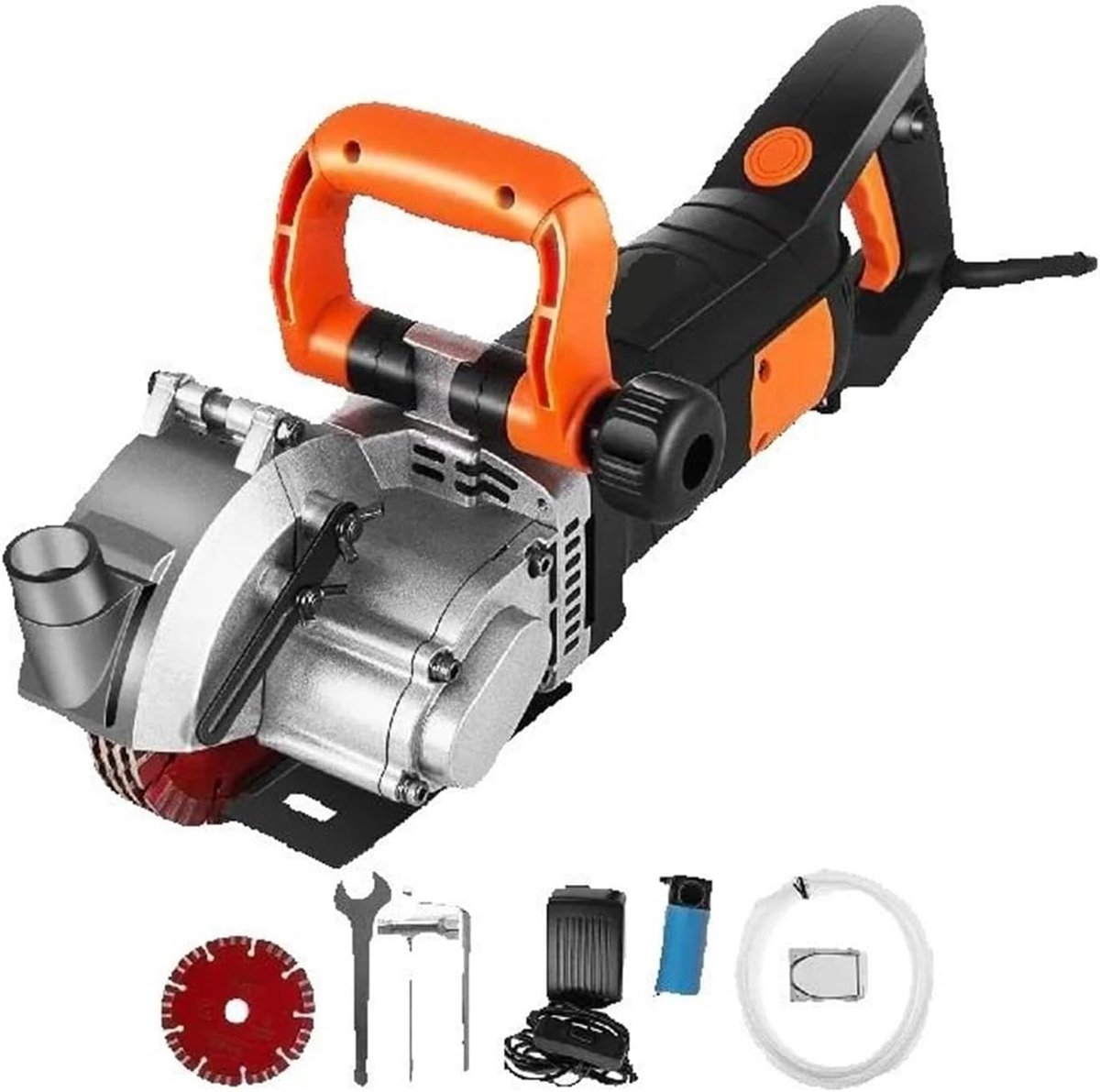 Muurfrees - Betonfrees Sleuvenfrees - Snel Materialen Snijden - Krachtige 4800W Motor - 133mm Bladen - Rood