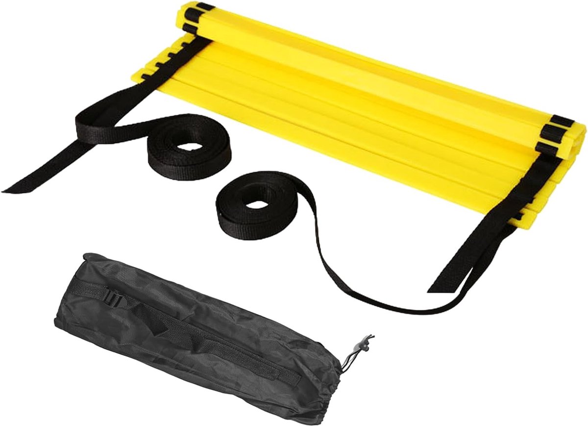 Trainingsladder - Agility ladder - Snelheid training - Duurzaam materiaal - 6 meter 12 treden - Meerkleurig