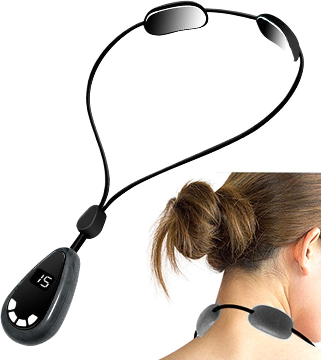 Nek Schouder Massager - Draagbare Stimulator - Ontspanning Thuis - Instelbare Warmte - Compact Lichtgewicht
