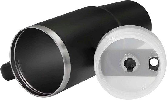 Grote Geïsoleerde Beker - Thermos Mok - Onderweg Dranken - Dubbelwandig Roestvrij Staal - 7 x 7 x 24 cm — afbeelding 5