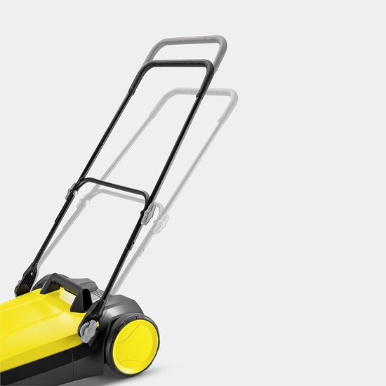 Veegmachine met borstels - Handveger tuin - Buiten reinigen - Dubbele zijborstels - 68 cm werkbreedte - Geel — afbeelding 3