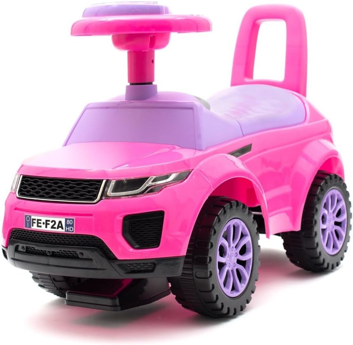 Loopauto SUV - Rijspeelgoed baby - Binnen en buiten spelen - Grote stevige wielen - Felroze