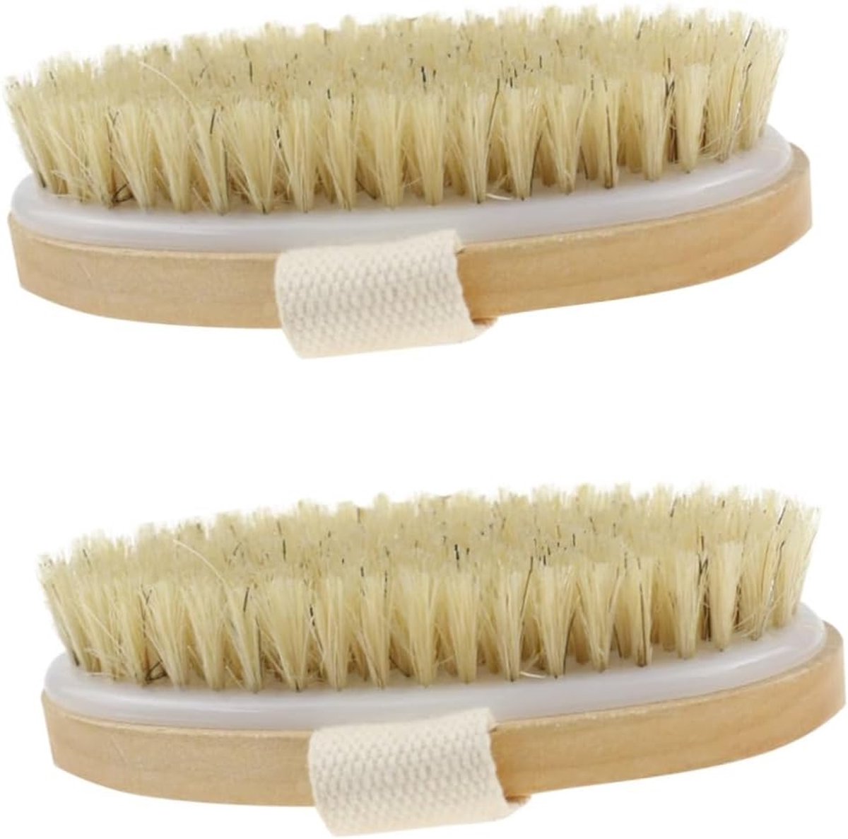 Gezichtsborstel Set - Droge Borstel - Huid Peeling - Stimuleert Lymfestroom - 12 x 66 cm - Houtkleur