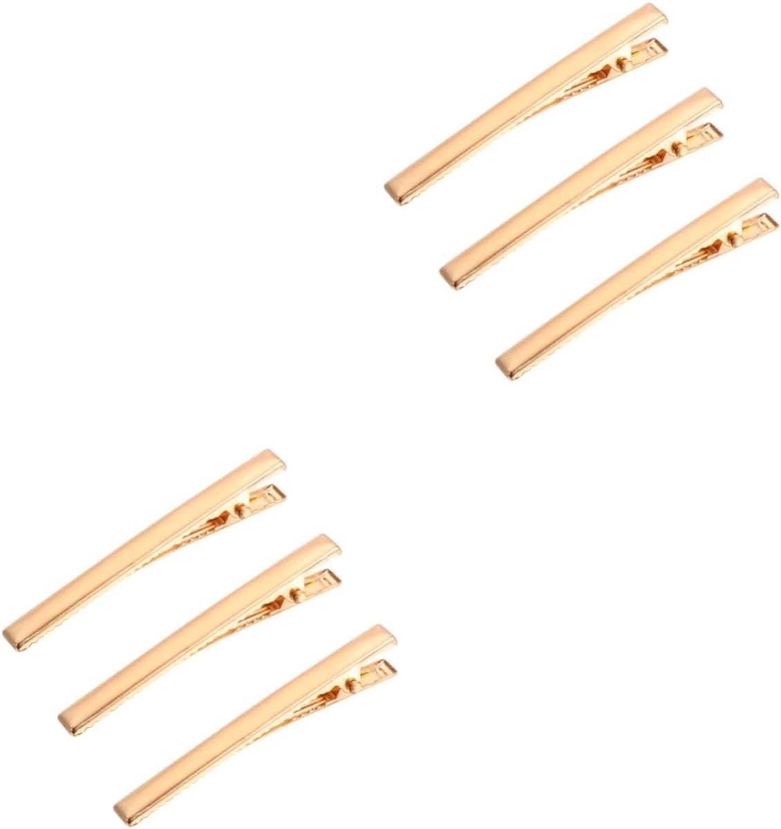 Haarspeldjes Set - Metalen Clips - Haar Styling - Antislip Ontwerp - 6 cm Lengte - Goudkleurig