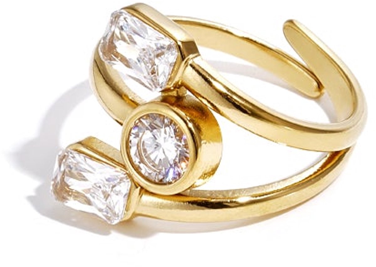 Ring met variërende steentjes