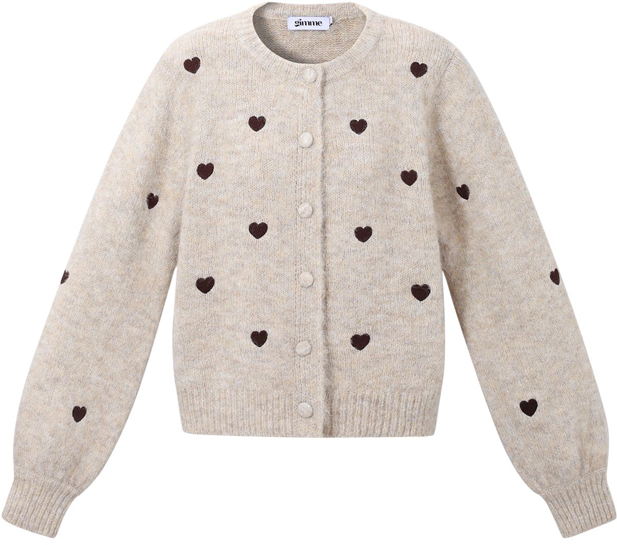 Dames gebreid vest met hartjesprint - luchtig casual cardigan voor lente en zomer