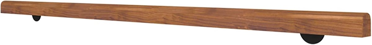 Houten Leuning - Trapleuning Wandsteun - Veilig Traplopen - Massief Hout Robuust - 80 cm