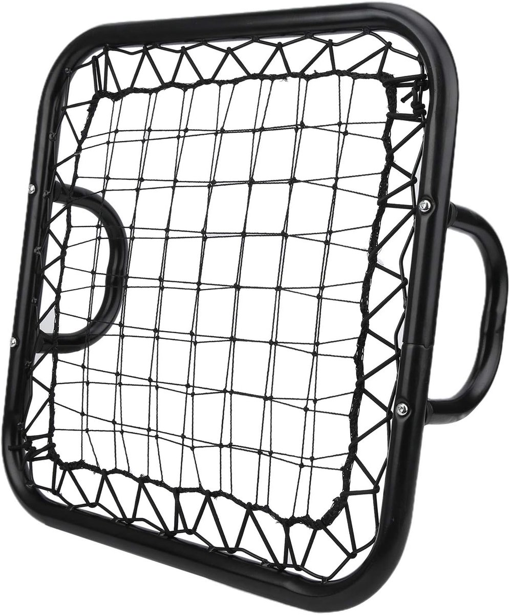 Voetbal Rebounder - Trainingsnet Bal - Voetbal Training - Verstelbare Hoek - 50x50x12cm - Zwart