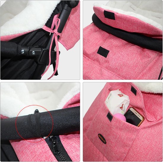 Kinderwagen Voetenzak - Winter Slaapzak - Warm Buiten - Pluche Voering - 93 x 43 cm - Stijl 1 — afbeelding 5