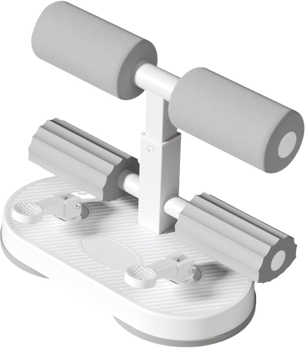 Buiktrainer - Sit Up Tool - Fitness Thuis - Antislip Grip - 25x12cm Basis - Grijs