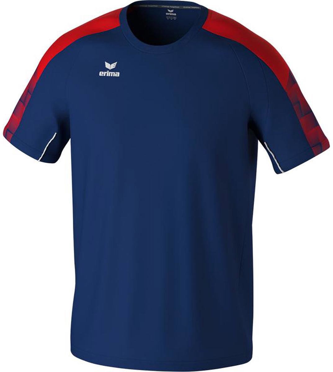 Erima Evo Star T-Shirt Kinderen - Marine / Rood | Maat: 164