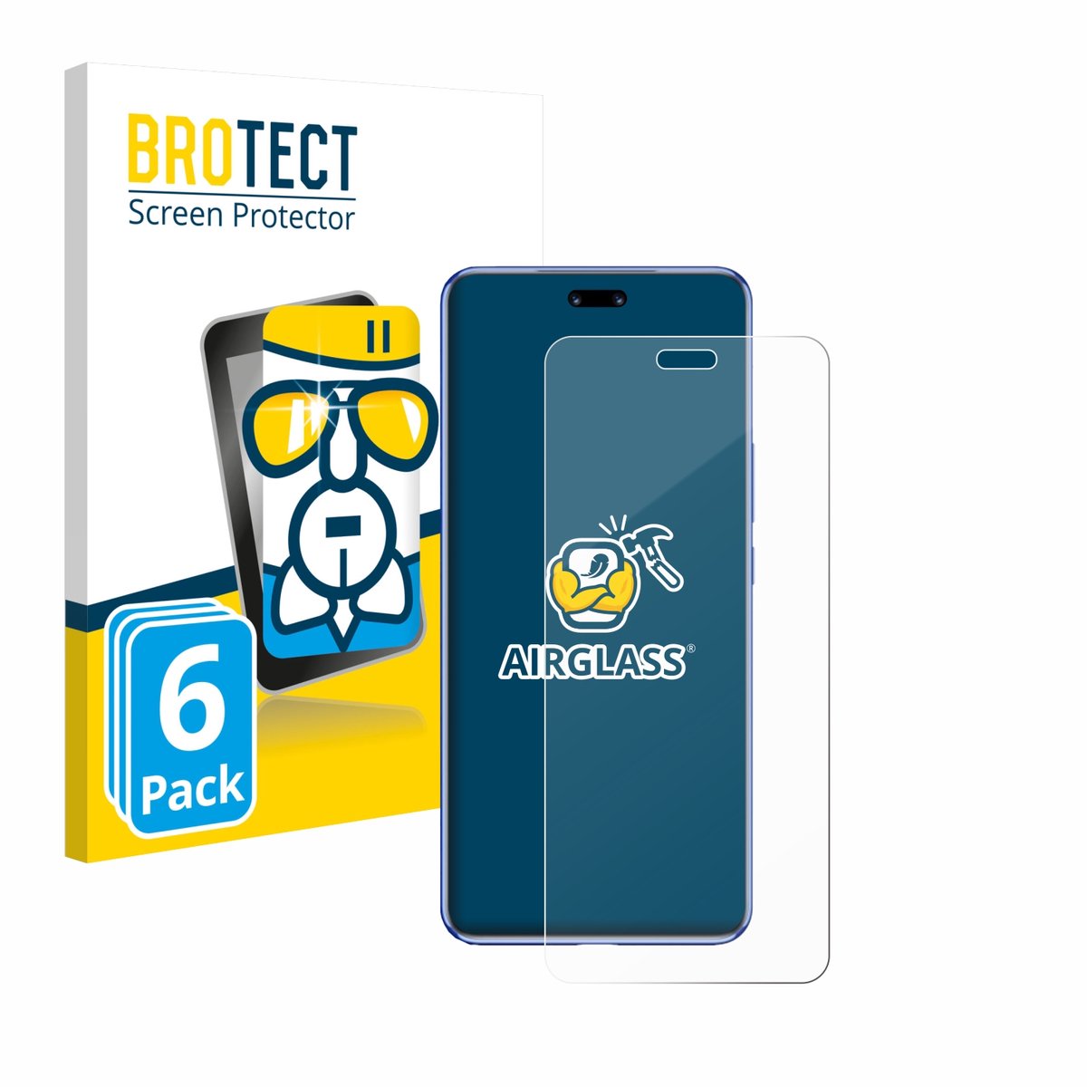 Screenprotector 6 Stuks voor Huawei Nova 12 Pro Beschermglas transparant
