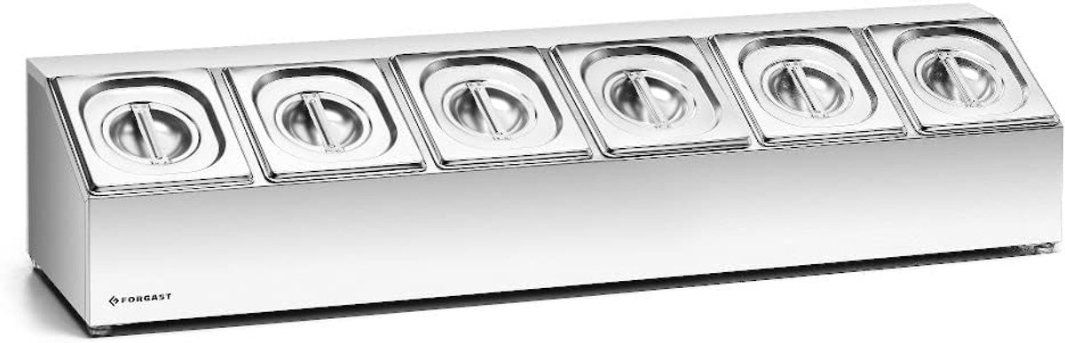 Voedselcontainer Set - Gastronomie Containers - Voedsel Opslag - Roestvrij Staal - 6x GN 1/6