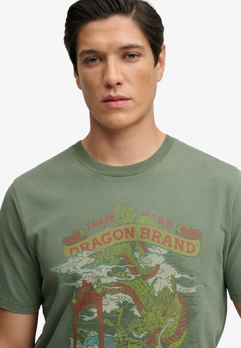 Superdry Tokio Relaxed T-shirt Groen