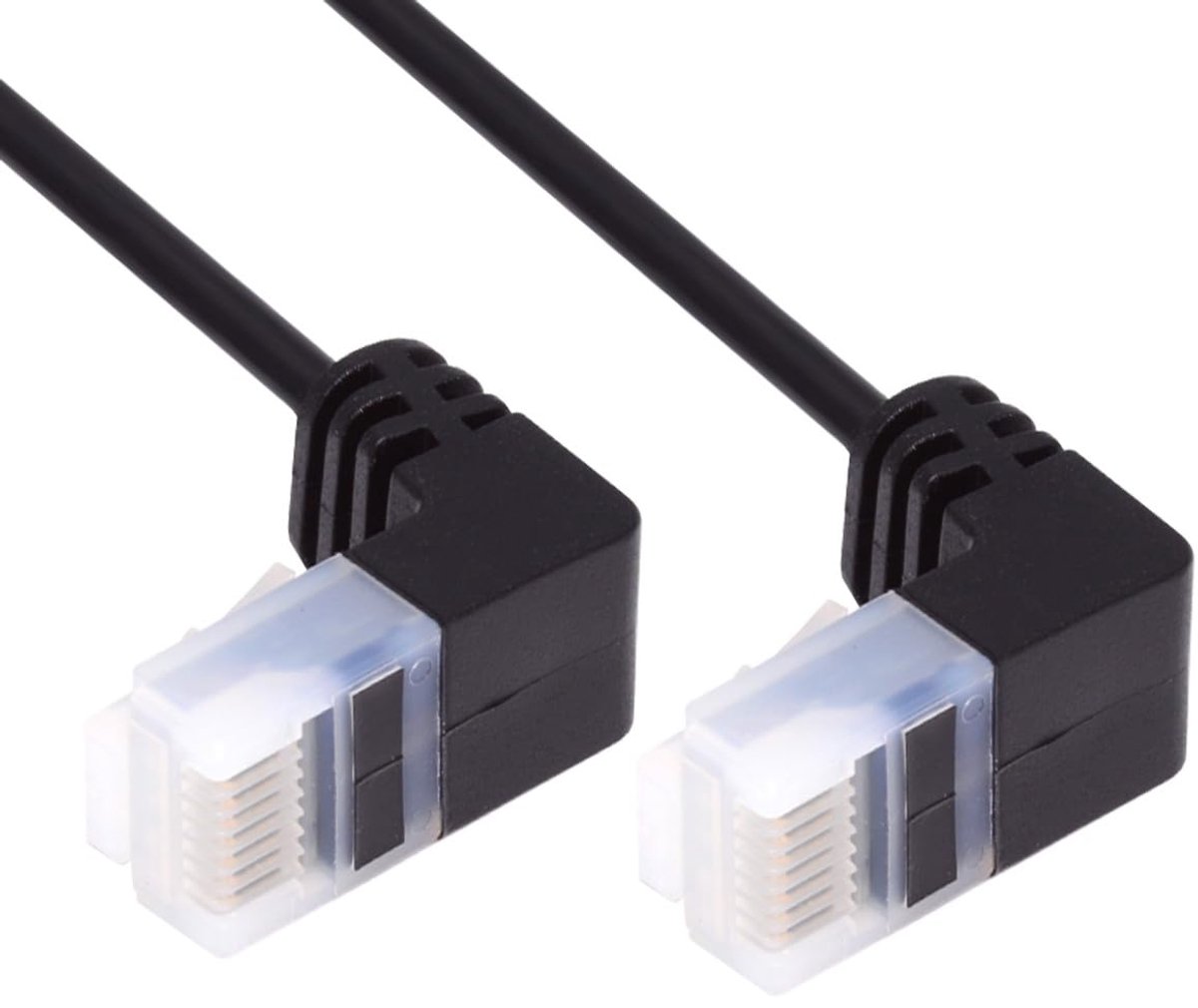 Ethernet Kabel - LAN Patch Kabel - Krappe Ruimtes - Ultra Dun Hoek - 25 cm
