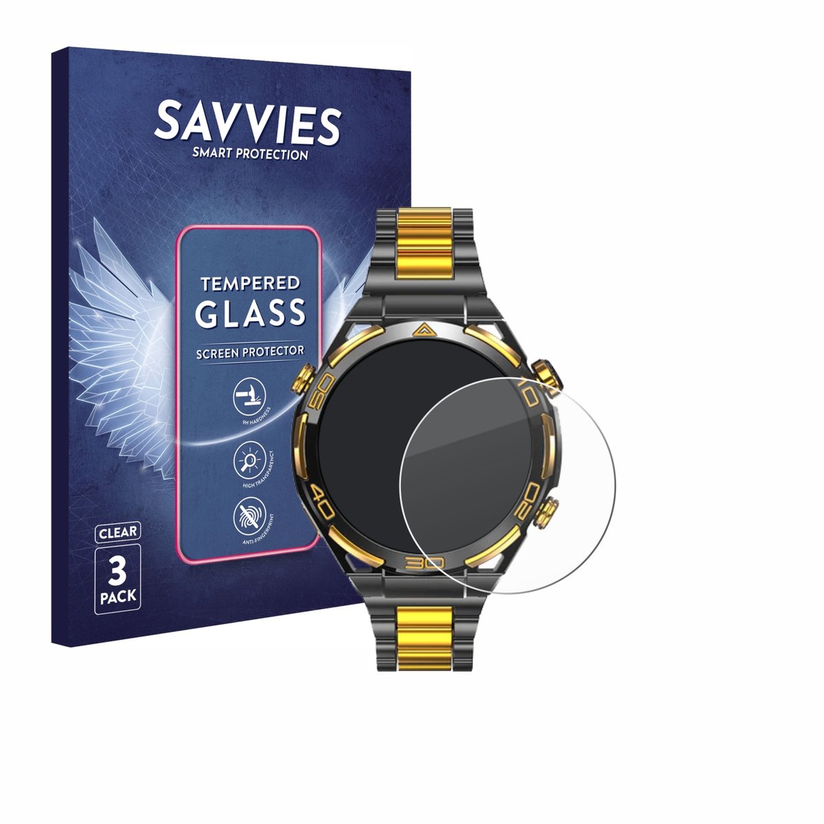 Savvies - Glas Screenprotector voor Blackview W90 Pro - Gehard Beschermglas 9H 3 Stuks