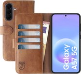 Rosso Element Geschikt voor Samsung Galaxy A57 | Wallet Book Case | Portemonnee Hoesje | 3 Pasjes | Magneetsluiting | Stand Functie | Bruin