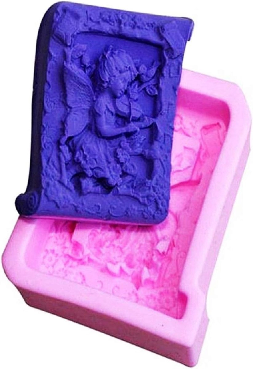 Siliconen Vorm - Knutselvorm Hars - Zeep Maken - Engel Vorm - 9.9x8.1x4 cm - Willekeurig
