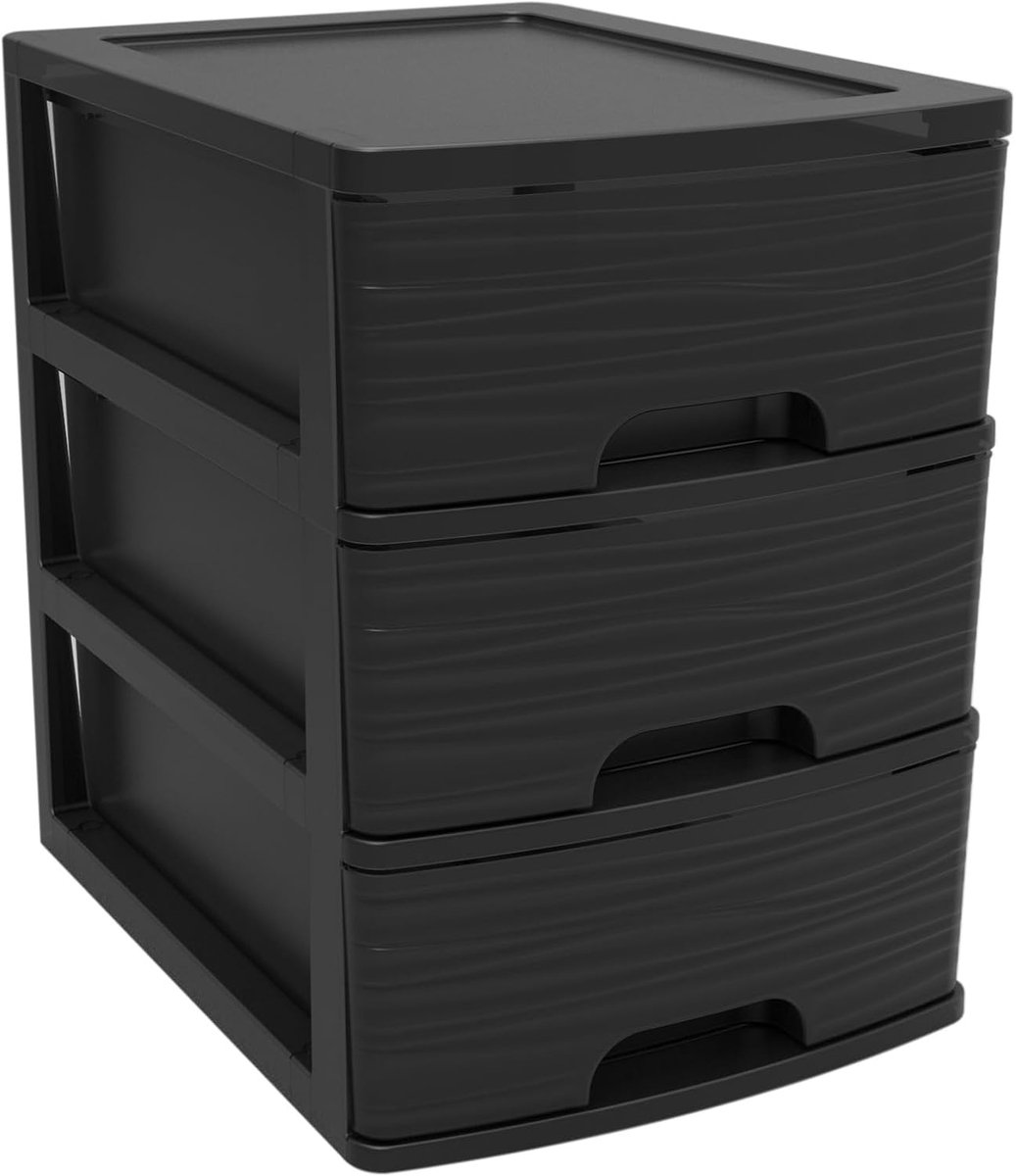 Opslagmodule met lades - Bureau organizer - Papier sorteren - 3 A4 lades - 36x26x35 cm - Zwart