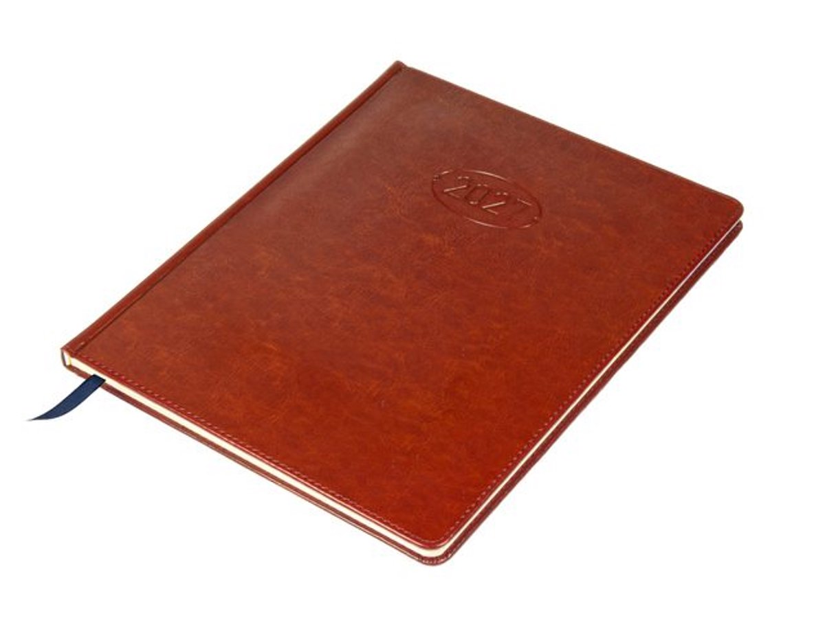 Multo Hannibal Weekagenda 210x260mm 2027 - 7 dagen / 2 pagina’s - Cognac - Kunstleder MU-727144