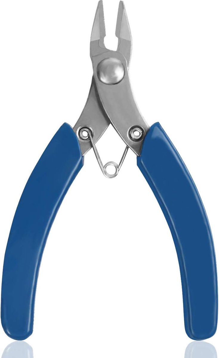Precisie Zijkniptang - Kleine Kniptang - Sieraden Maken - Versterkte Snijbladen - 10 cm - Blauw