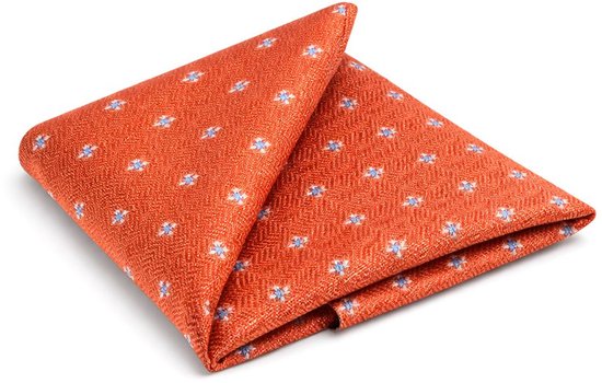 TigerTie zijden zakdoek in bordeaux goud blauw grijs Paisley - zakdoek 100% zijde