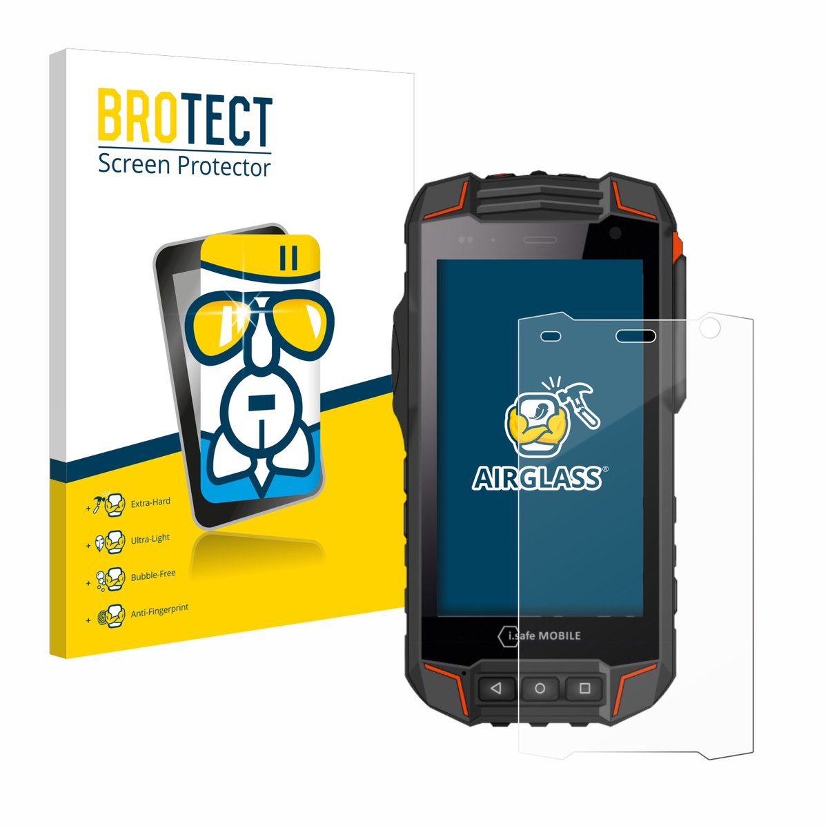 Screenprotector voor i.safe MOBILE IS530.1 Beschermglas transparant
