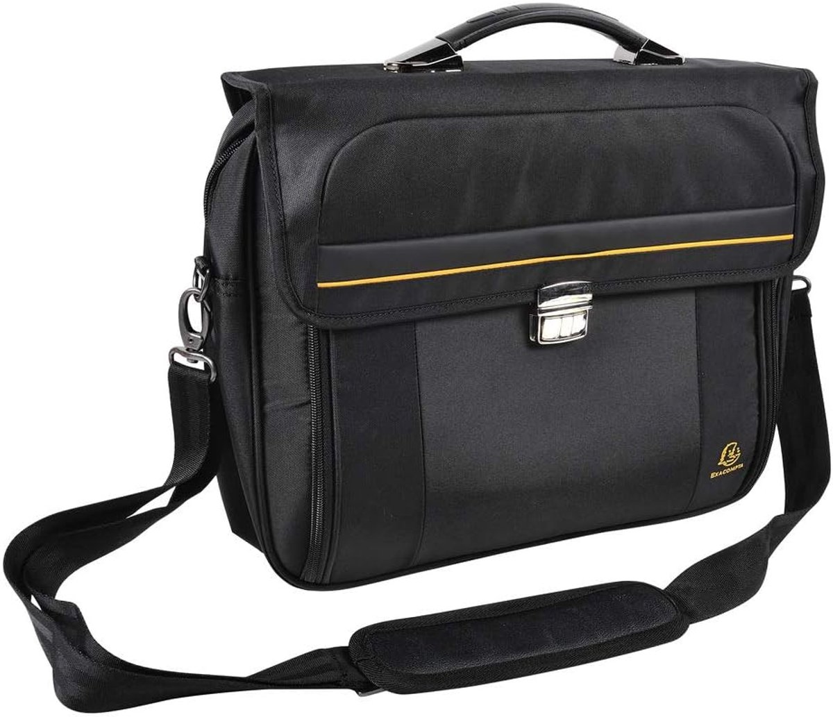 Laptoptas - Hoes Laptop - Veilig Vervoer - Strak Design - 36cm Breed - Zwart