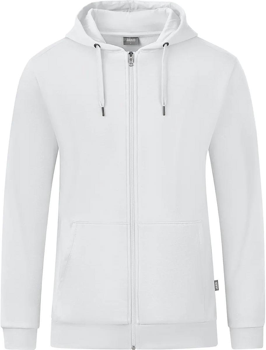 Jako Organic Jas Met Kap Dames - Wit | Maat: 40