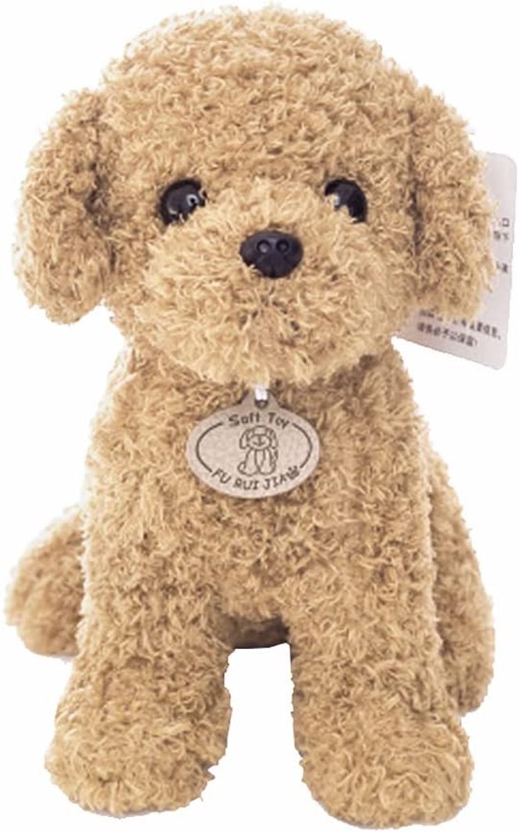Knuffel Hond - Pluche Dier - Kinderkamer Decoratie - Zacht Katoen Materiaal - 25 cm - Beige