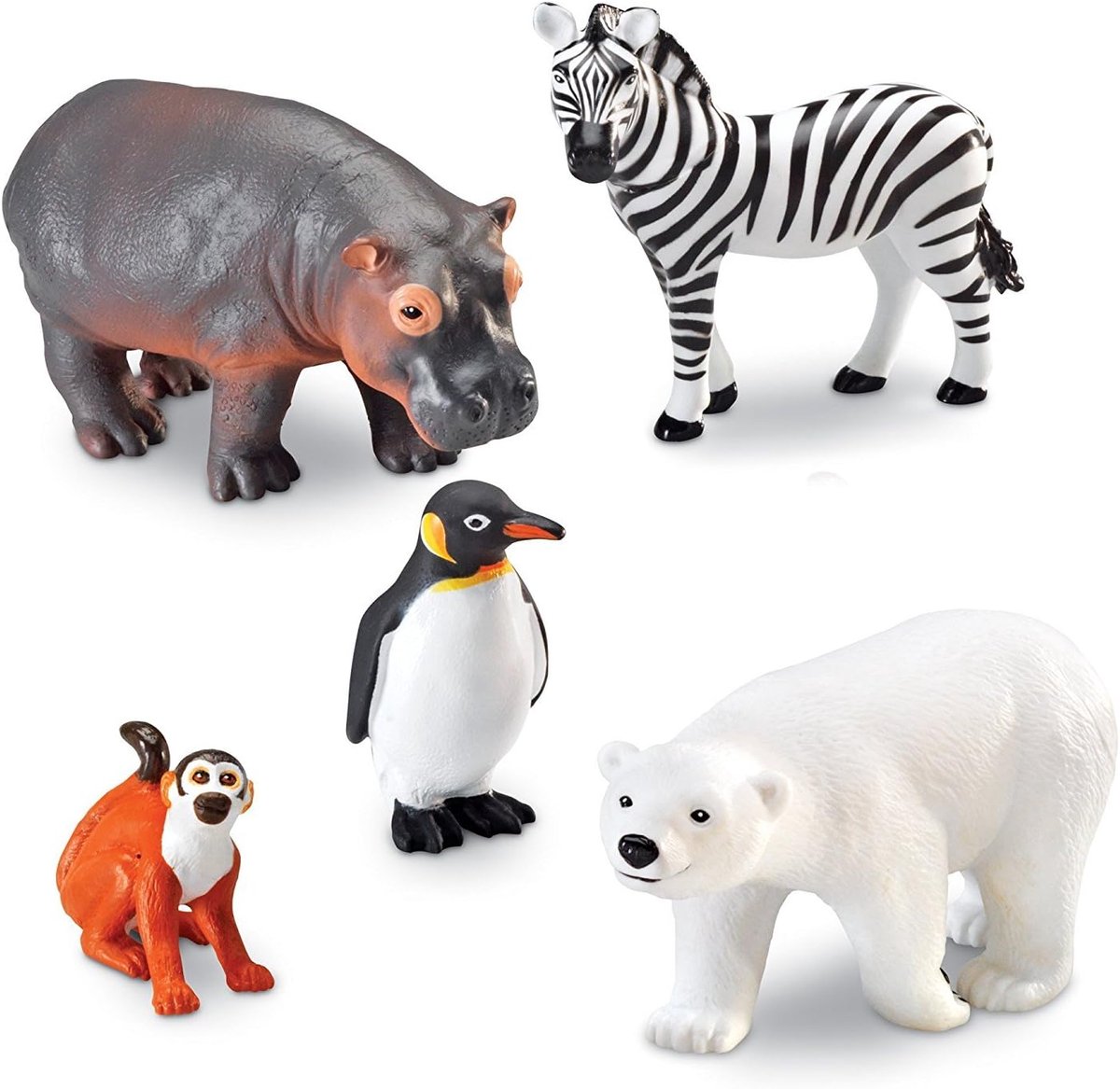 Jumbo Dierentuin Dieren - Speelfiguren Set - Educatief Spelen - Grote Realistische Figuren - 28x35x10 cm - Veelkleurig