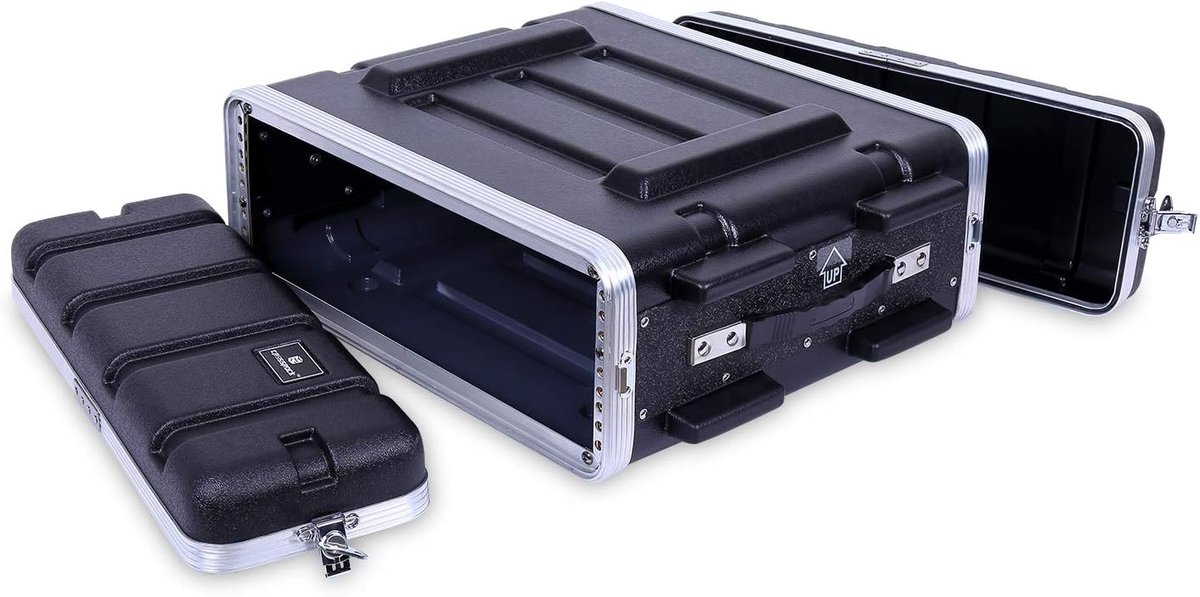 Stapelbare Racktas - Flightcase - Muziekapparatuur - Robuuste Hardshell - 492 cm Diep - Zwart