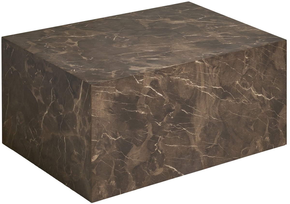 House Nordic Salontafel Prague - Rechthoek Bruin Marmerlook - 80x60x40cm