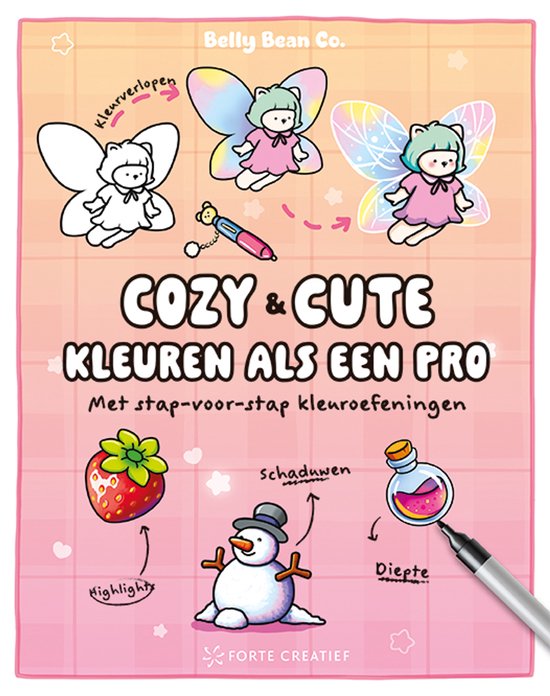 Cozy & cute kleurboek Belly Bean Co. - Cozy & cute kleuren a ... - cover
