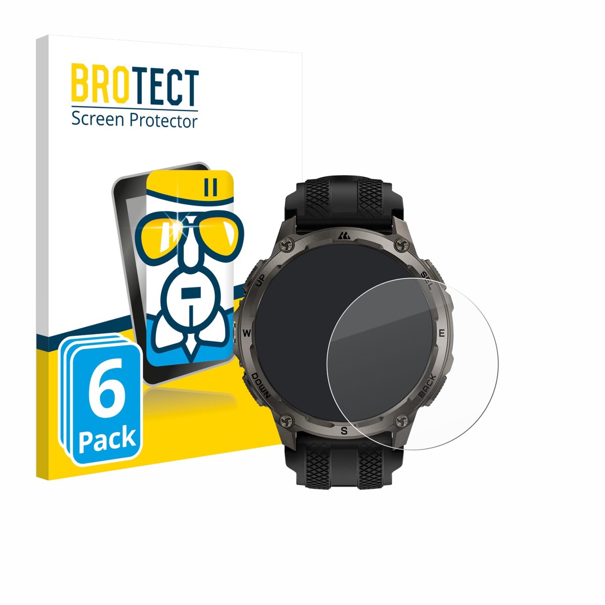 Screenprotector 6 Stuks voor Kospet Tank T4C Beschermglas transparant