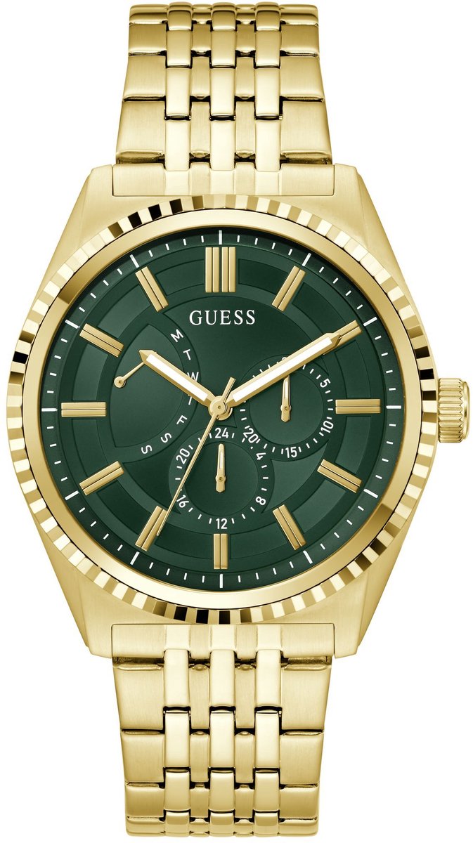Guess Camden Quartz Analoog Horloge Gold Tone Kast: 100% Roestvrij Staal | Armband: 100% Roestvrij Staal 44 mm GW1051G1, GW1051G2, GW1051G6