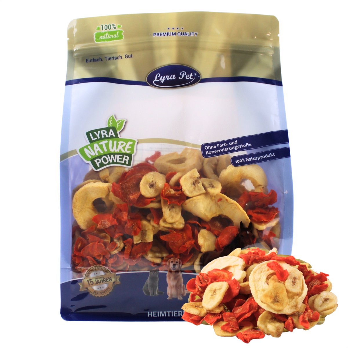 10 kg Lyra Pet® gedroogde groenten- en fruitmix