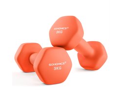 SONGMICS - Dumbells - Hexagon Dumbells - Dumbells 3 kg - Voor Krachttraining Thuis