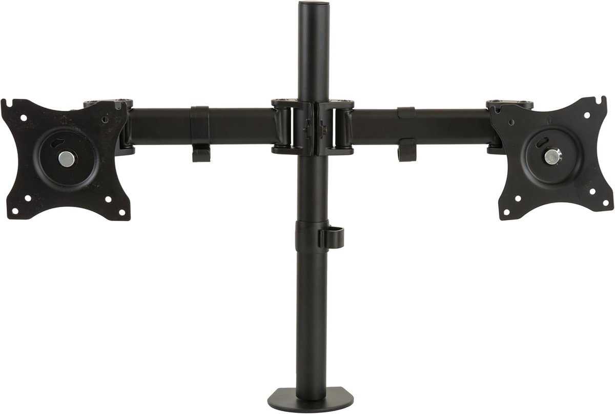 Monitor Arm - Bureauhouder - Ergonomische Werkplek - Verstelbare Hoogte - Tot 27 inch - Zwart